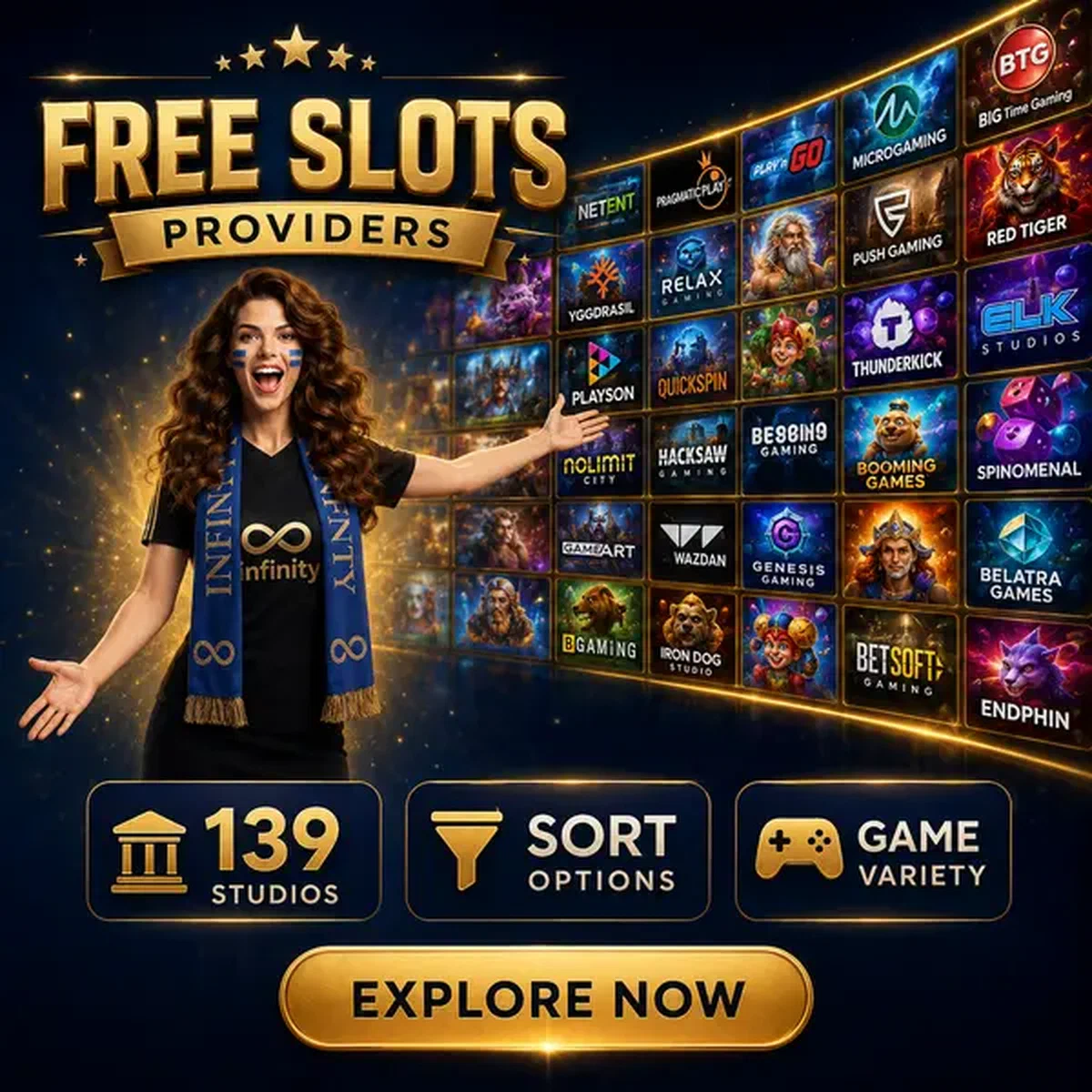 Παίκτης εξερευνά ποικιλία δωρεάν slots στην αίθουσα παιχνιδιών Infinity Free Slots Provider Architecture