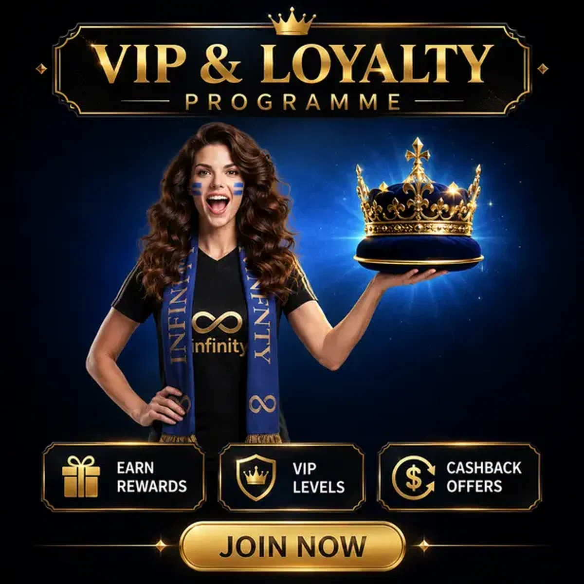 Grandstand Heart παρουσιάζει κορώνα αφοσίωσης VIP στην αίθουσα επιβραβεύσεων Προγράμματος Αφοσίωσης και VIP Infinity
